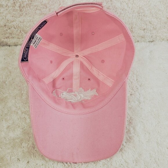BAD TO THE BONE Get Reel Get Fish Pink Womens Baseball Cap Hat Adjustable Strap - Picture 8 of 10